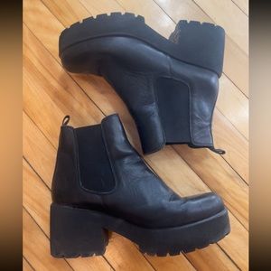 L’intervalle - Leather Platform Boots Heels - EU 40